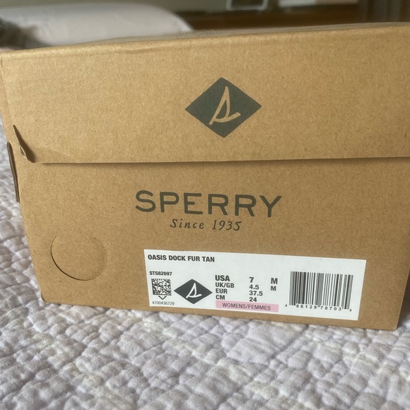 Sperry slip on- Oasis Docksider shoe with fur lining - Picture 1 of 5